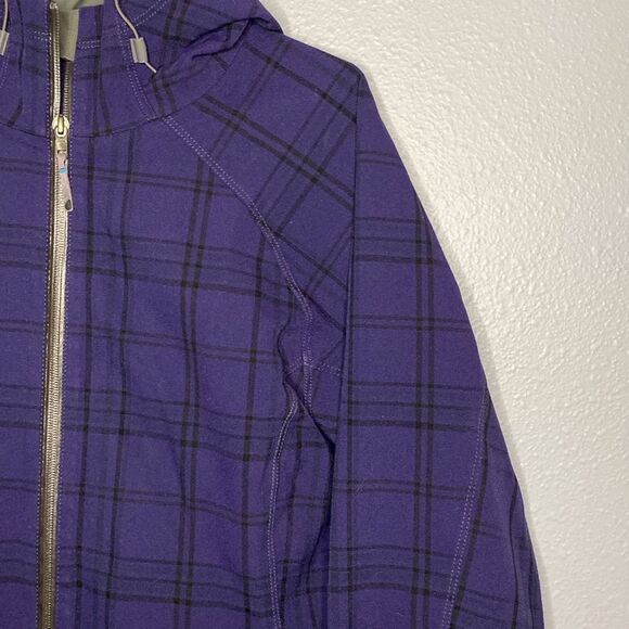 Columbia Dusk 2 Dawn Purple Omni Heat Jacket Plaid Full Zip Hooded Size Large - Picture 3 of 12